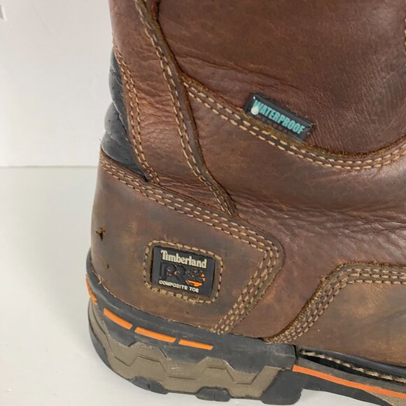 Timberland Pro Mens Boondock 8" Comp Toe Waterproof Work Boots Size 10 W Brown - Picture 8 of 16